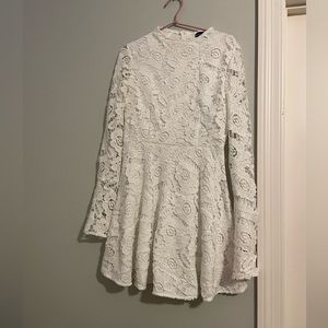 pretty little thing white lace dress